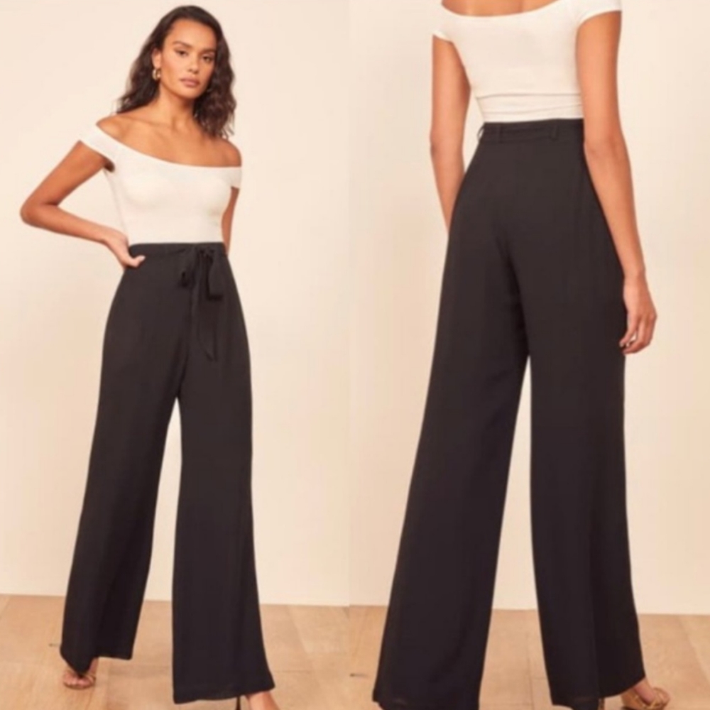 Reformation Starry Pants in Black 6